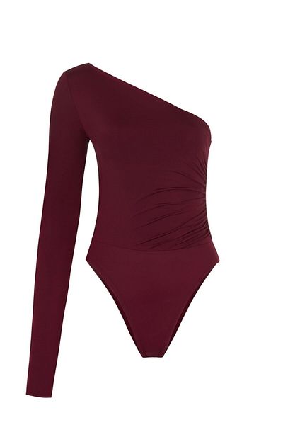AQUELLA Body asimetric adunat burgundă