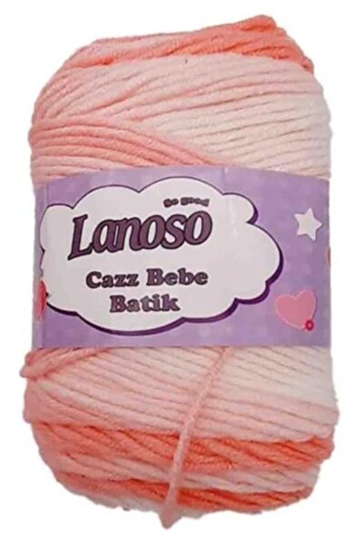 Lanoso 5 Adet Cazz Bebe Batık Örgü Ipi %100 Antı-pıllıng Premıum Akrılık 210 ...
