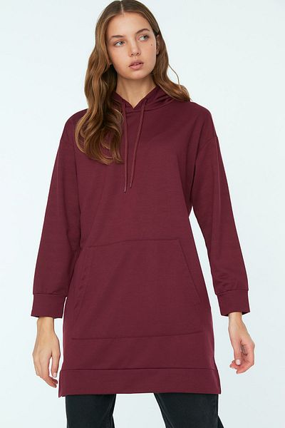 Trendyol Modest Sweatshirt - Lila - Regular Fit