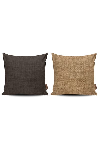 Alacastore Set de 2 huse de pernă decorative din țesătură tricotată de culoare gri antracit închis