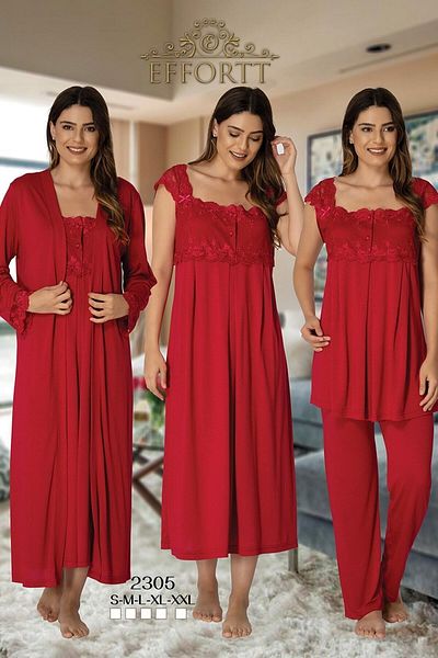 Effort Pijama Effortt Cherry Maternity Pregnant Set of 4 2302-2303