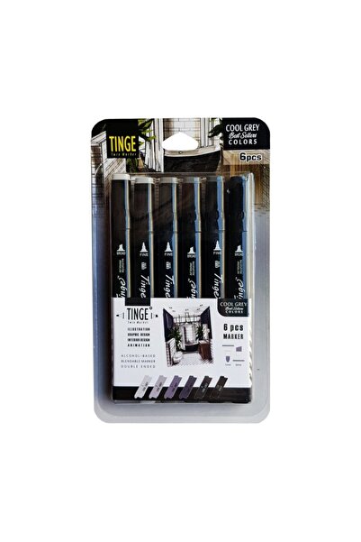 Tinge Marker 6'lı Cool Grey