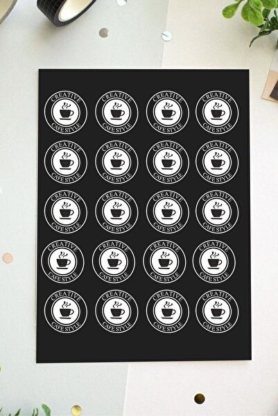 Spacepiks Kreativna nalepnica za kafić 4 cm 115 komada