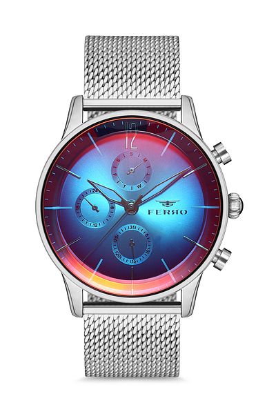 FERRO Silver Straw Cord Men's Wristwatch Fm11039c-a3 Fm11039c-a3