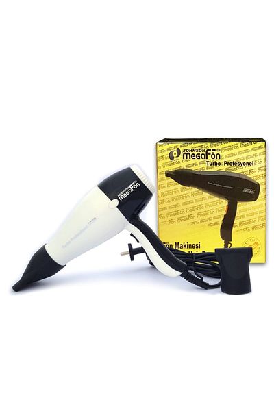 Johnson 2400w Professional Hair Dryer Blow Dryer - Black-White Hairdresser Blow Dryer