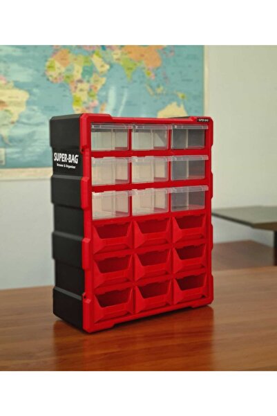 Süper Bag Monoblok Avadanlık Ve Çekmece 18 Gözlü Seti Hobby Organizer Düzenle...