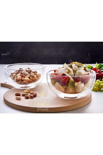 MİMOZA PARK Mimosa 550 Ml Double Walled Cucumber Bowl Snack (2 Pieces) 12481-