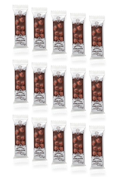 Elit Çikolata Meşhur Beyoğlu Çikolatası Fındıklı Sütlü Tablet Çikolata 15'li Set