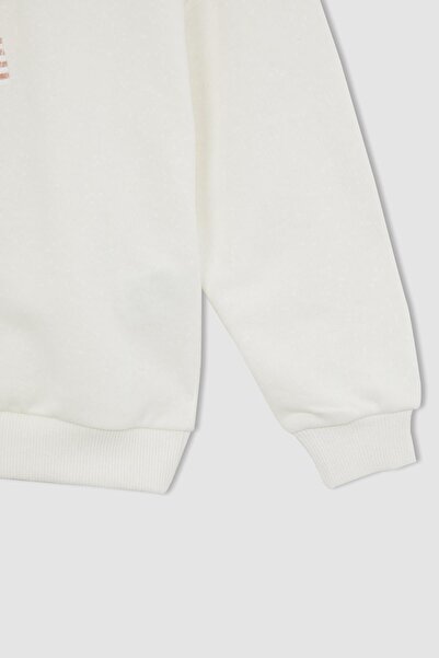 DeFacto Φούτερ με στάμπα για κορίτσια με λαιμόκοψη