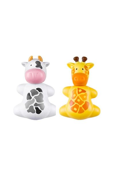 Flipper Toothbrush Container - Cow And Giraffe