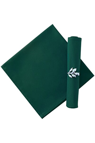 Bc Home 6'lı Çam Yeşili Kumaş Sofra Peçetesi Yılbaşı ( 6 Adet 40 X 40 Cm)