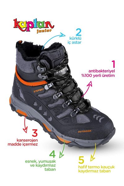 KAPTAN JUNIOR Boy's Furry Traking Boots Outdoor