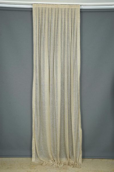 AKÇA TEKSTİL Narrow Skirt Mink Color Single Wing Ready Made Planted Pleated Background Curtain 75*260 Cm
