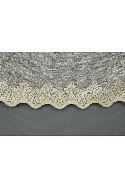 AKÇA TEKSTİL Narrow Skirt Mink Color Single Wing Ready Made Planted Pleated Background Curtain 75*260 Cm