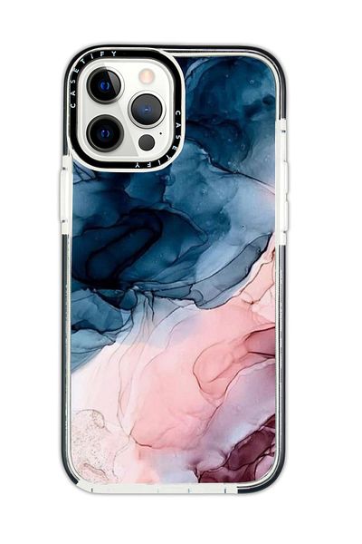 mooodcase آيفون 12 برو ماكس كاسيتيفي نمط رخامي ملون مضاد للصدمات سيليكون ممتاز حافة سوداء مفصلة