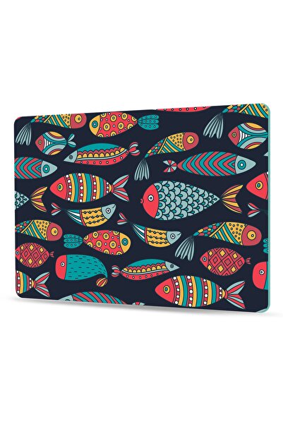 Decovetro Cam Kesme Tahtası Ve Sunum Tablası Balık Desenli 30x40 Cm
