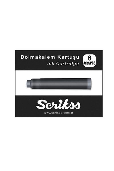 Scrikss 6-Piece Black Fountain Pen Cartridge Box