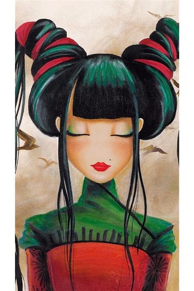 Marcel Kristal Tablo Japanese Girl Marcel Art Diamond Mosaic Painting 30X53 cm