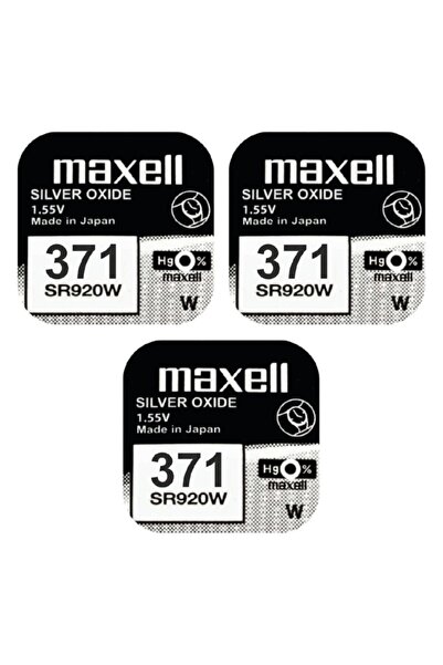 Genel Markalar 371 Sr920sw 1.55v Saat Pili %100 Orijinal 3 Adet Güncel 2028