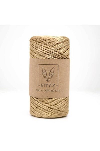 Ritzz Σχοινί μακραμέ νιφάδας / 2 mm / χρυσό