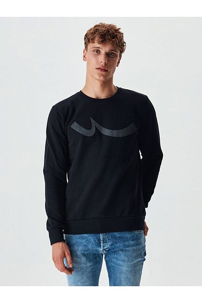 Ltb Ανδρικό φούτερ με λογότυπο Crew Neck - Danısay Black