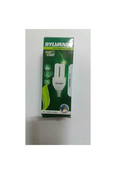 Sylvania 8watt E14 Duylu 4000kelvin Ilık Beyaz 450lümen Tasarruflu Ampul