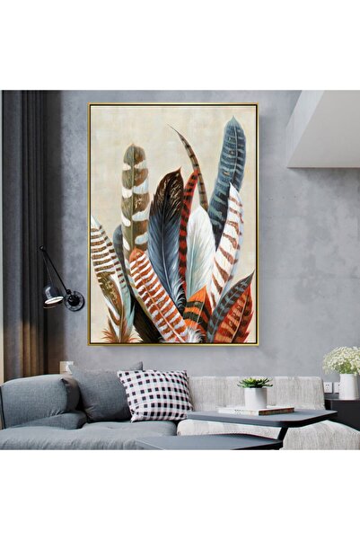 Markazip Altın Metal Çerçeveli Kanvas Tablo 70x100cm K799-a