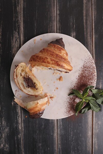 Sümeyra Marble Art Angelica Round Marble Presentation Tray Marble Plate 26cm