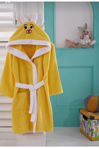 NYK HOME Hooded Embroidered Children's Bathrobe for Ages 1-12