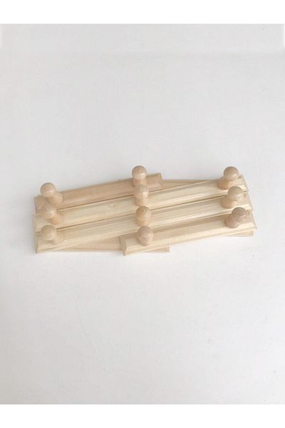 Taktakicat Wooden Wall Hanger Accordion Hanger Door Hanger 10 Knobs Hanger