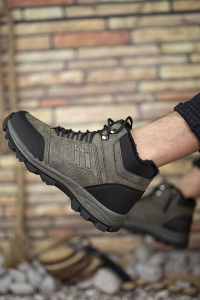 XStep Χειμερινές ανδρικές μπότες X-step X6 Khaki Thermal Shearling