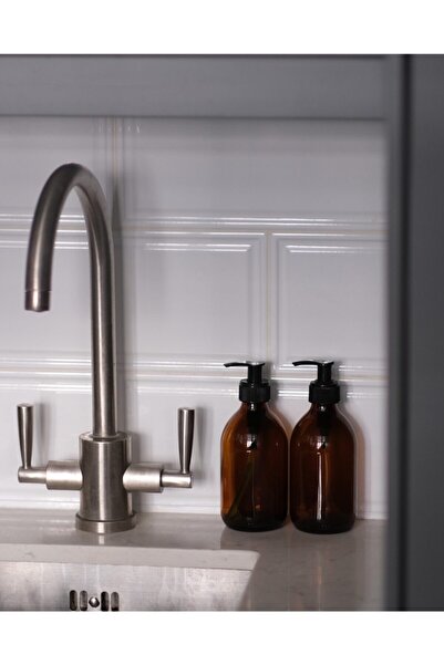 Genel Markalar 300ml Kahverengi Amber Cam Şişe Sıvı Sabunluk (1 ADET)