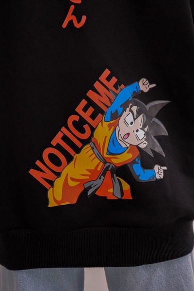 Hediye Deposu Hanorac negru cu glugă Anime Dragon Ball Z Notice Me