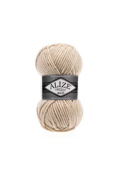 Alize Sutură de tricotat din lână Süperlana Maxi Cod de culoare: miere-310-lână Acrilic Sutură de tricotat manual