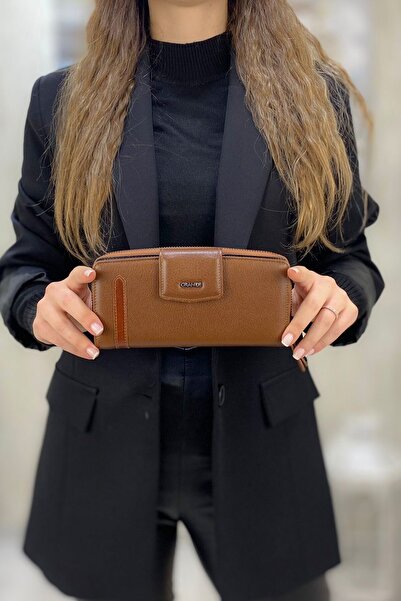 Grande Deri محفظة نسائية 2714 تان