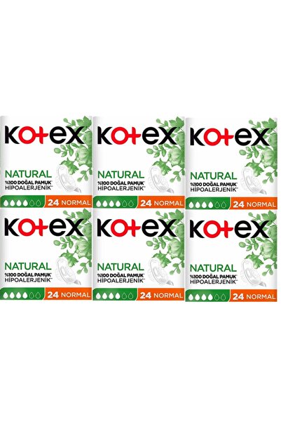 Kotex Ultra Natural Normal Hijyenik Ped 24'lü 6 Adet