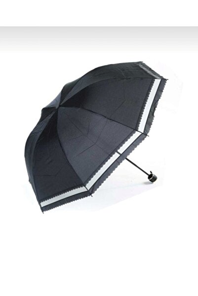 ELEVEN MARKETS Marlux Siyah Dantelli Kadın Şemsiye