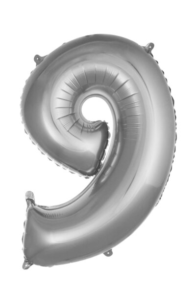 festival party store 1 Metre Folyo Rakam Balon 9 Rakam 40'' 100 Cm