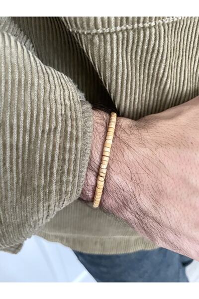 Padore Accessory Stylish Cream Color Wooden Bracelet