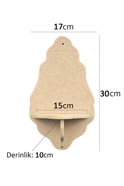 Dumbo Butik Ahşap Boyanabilir Ham Mdf Şamdanlık