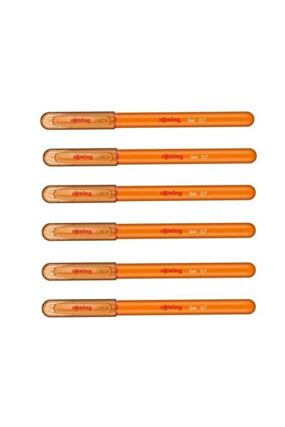 Rotring Jel Mürekkepli Tükenmez Kalem Turuncu 6'lı