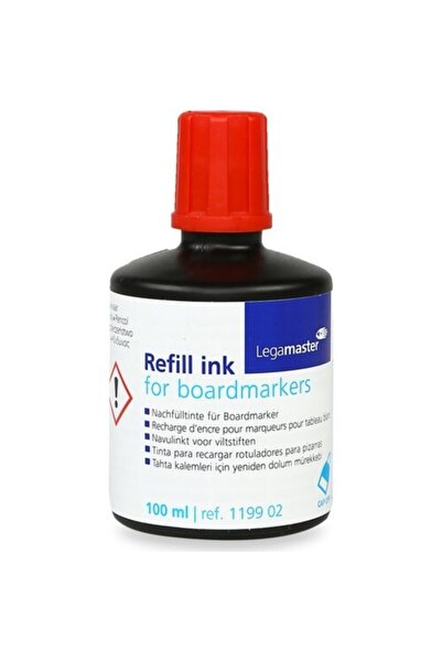 Legamaster Beyaz Yazı Tahtası Kalemi Yedek Mürekkebi (1199) 100ml Kırmızı