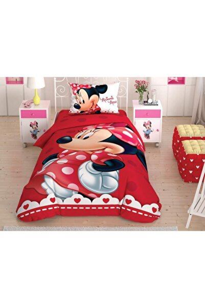 Taç Licensed Duvet Cover Set Minnie Lovely Glitter Single Size
