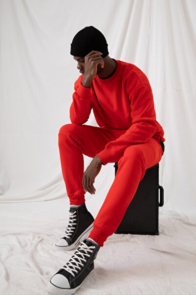 gothamvibes Erkek Kırmızı Eşofman Altı