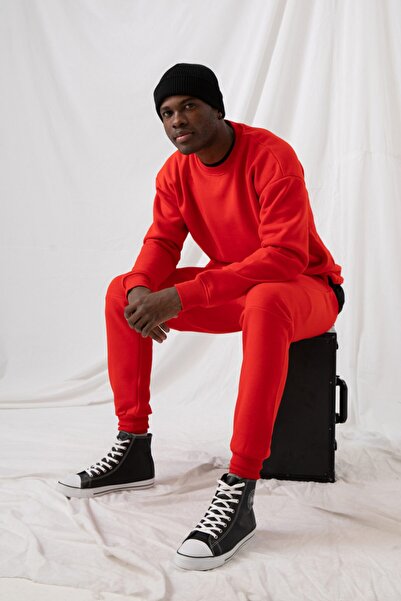 gothamvibes Erkek Kırmızı Eşofman Altı