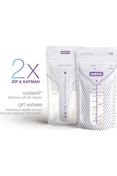 Mochi 200 ml Breast Milk Storage Bag - 50 Pieces