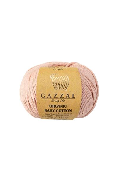 Gazzal Organska pamučna pređa za ručno pletenje za bebe, bež 416