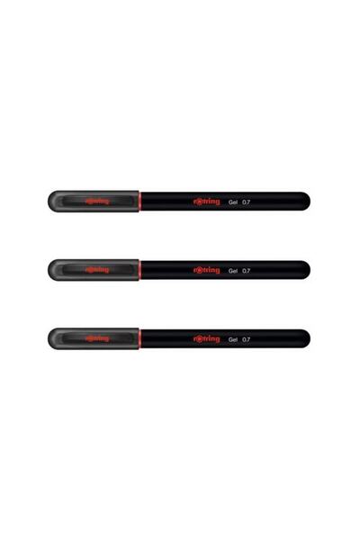 Rotring Jel Mürekkepli Tükenmez Kalem Siyah 3'lü