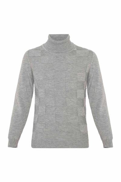 Cipo&Baxx Bp101 Turtleneck Light Gray Children's Sweater