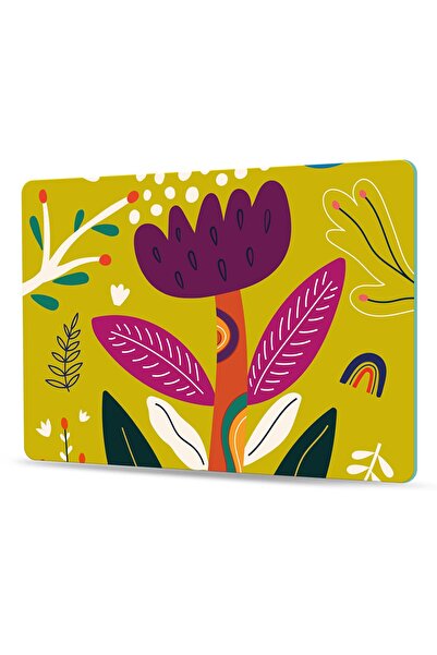 Decovetro Cam Kesme Tahtası Ve Sunum Tablası Çiçek Desenli